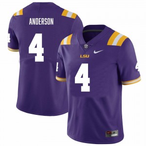 Nic Anderson Fighting Tigers College Football University Men's #4 Jersey - Purple 714697-496