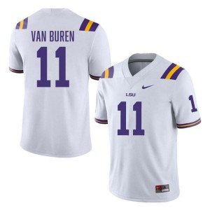 Michael Van Buren Jr. Fighting Tigers NCAA Men #11 College Football Jersey - White 595584-354