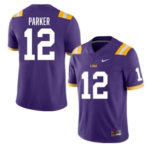 Kyle Parker Fighting Tigers Men #12 2024-25 College Football Jersey - Purple 284255-299