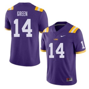Trey'Dez Green LSU Tigers Mens University College Football #14 Jersey - Purple 688456-707