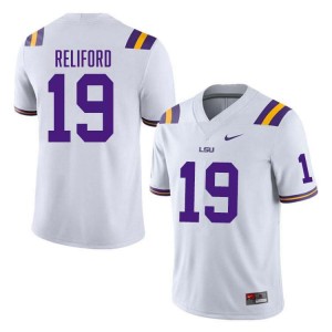 Gabriel Reliford LSU Tigers College Football #19 Limited Men Jersey - White 138827-696