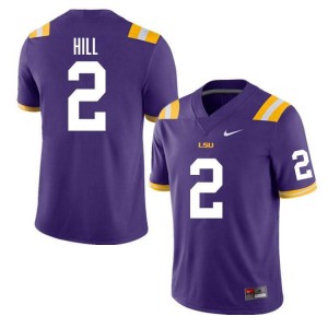 Destyn Hill LSU #2 High School Men College Football Jersey - Purple 437369-601
