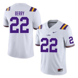 Harlem Berry Geaux Tigers Men's 2024 #22 College Football Jersey - White 128962-903