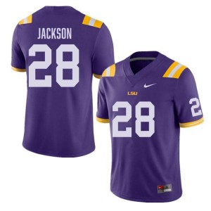 Kaleb Jackson Fighting Tigers #28 College Football Men's High School Jersey - Purple 611618-672