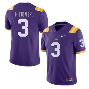 Chris Hilton Jr. Fighting Tigers Alumni #3 Men College Football Jersey - Purple 268954-895