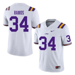 Damian Ramos Louisiana State Tigers #34 College Football Men's Replica Jersey - White 796921-394