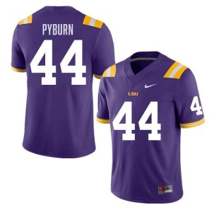 Jack Pyburn Tigers #44 College Football Men High School Jersey - Purple 339605-941