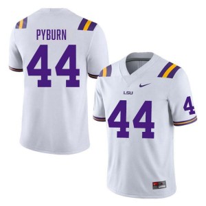 Jack Pyburn Tigers #44 College Football Men's NCAA Jersey - White 235181-334