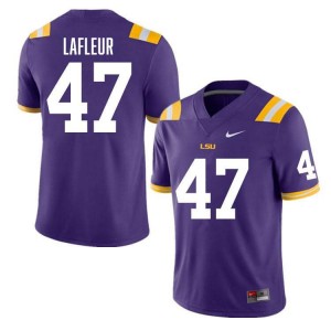 JD LaFleur Tigers Mens College Football #47 Limited Jersey - Purple 993660-218