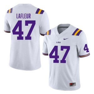 JD LaFleur Louisiana State Tigers Stitched College Football #47 Men's Jersey - White 112704-226