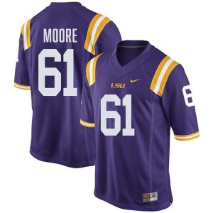Braelin Moore Fighting Tigers College Football University Mens #61 Jersey - Purple 132032-126