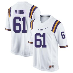Braelin Moore Louisiana State Tigers College Football #61 Limited Mens Jersey - White 601263-154
