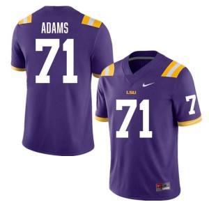 Tyree Adams Tigers Stitched Mens #71 College Football Jersey - Purple 179310-873