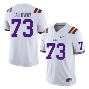Ethan Calloway Fighting Tigers University Men's #73 College Football Jersey - White 315540-257