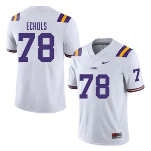 Coen Echols Louisiana State Tigers Replica Mens #78 College Football Jersey - White 819430-438