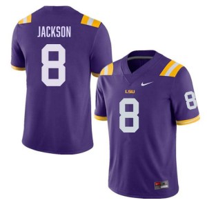 Ja'Keem Jackson Fighting Tigers Official #8 Mens College Football Jersey - Purple 687194-700