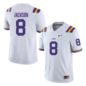Ja'Keem Jackson Fighting Tigers High School #8 College Football Mens Jersey - White 112537-516