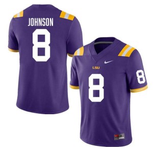 Ju'Juan Johnson Fighting Tigers #8 Men's College Football 2024 Jersey - Purple 712840-685