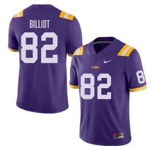 Kylan Billiot LSU Men #82 College Football Stitched Jersey - Purple 722164-698