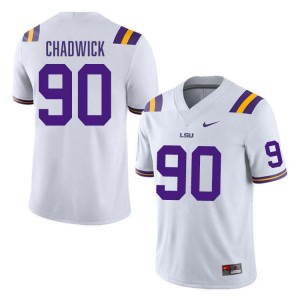 Grant Chadwick Tigers Men's 2024-25 College Football #90 Jersey - White 938517-855