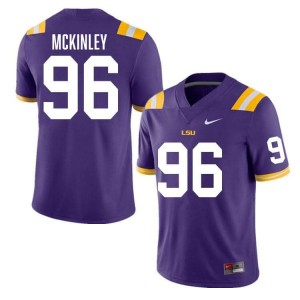 Dominick McKinley Geaux Tigers College Football Men's Official #96 Jersey - Purple 691918-824