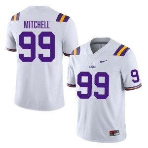 Sydir Mitchell LSU Tigers #99 College Football Game Men Jersey - White 973448-943