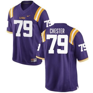 DJ Chester Fighting Tigers College Football Men #79 Official Jersey - Purple 139384-671