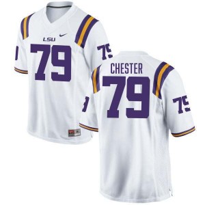 DJ Chester Fighting Tigers College Football #79 Men NCAA Jersey - White 996800-989