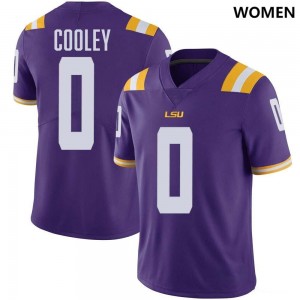 Tamarcus Cooley LSU #0 College Football Women 2024-25 Jersey - Purple 205024-462