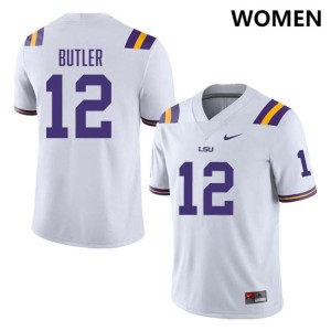 Jimari Butler Geaux Tigers Women's 2024-25 #12 College Football Jersey - White 145136-308