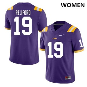Gabriel Reliford LSU Women #19 Player College Football Jersey - Purple 541402-648