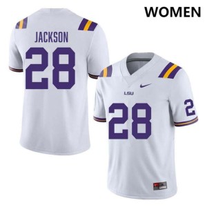 Kaleb Jackson LSU Women College Football #28 2024 Jersey - White 401559-954