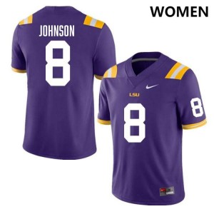 Ju'Juan Johnson LSU #8 Official College Football Womens Jersey - Purple 171044-636