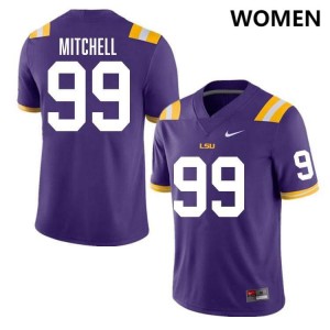 Sydir Mitchell Tiger Nation Women's Embroidery College Football #99 Jersey - Purple 268674-356
