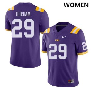 Caden Durham LSU Women's College Football #29 Official Jersey - Purple 740713-570