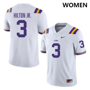 Chris Hilton Jr. Tiger Nation #3 2024-25 College Football Women's Jersey - White 755349-215