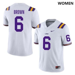 Barion Brown Tiger Nation #6 Game College Football Women Jersey - White 628852-203