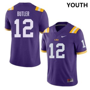 Jimari Butler Geaux Tigers Youth College Football #12 Alumni Jersey - Purple 924070-922