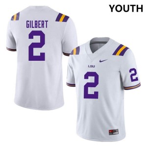 Jardin Gilbert Fighting Tigers Youth Official College Football #2 Jersey - White 398166-137