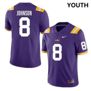 Ju'Juan Johnson LSU #8 NCAA Youth College Football Jersey - Purple 340958-108