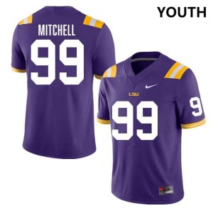 Sydir Mitchell LSU #99 Youth College Football Limited Jersey - Purple 960427-429