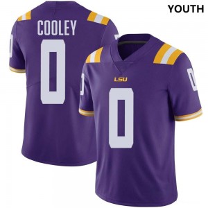 Tamarcus Cooley Fighting Tigers College Football #0 Game Youth Jersey - Purple 280514-213