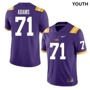 Tyree Adams Geaux Tigers College Football Youth High School #71 Jersey - Purple 819166-674