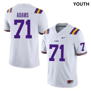 Tyree Adams Tiger Nation College Football Game Youth #71 Jersey - White 924882-424