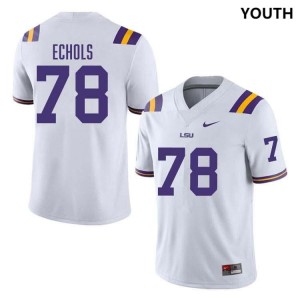 Coen Echols LSU #78 Alumni College Football Youth Jersey - White 114733-349