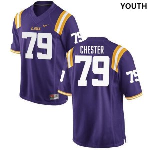 DJ Chester Louisiana State Tigers Youth College Football Player #79 Jersey - Purple 353798-203