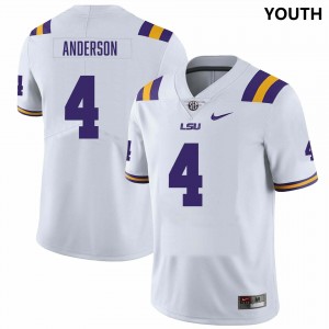 Nic Anderson Louisiana State Tigers #4 Youth College Football Alumni Jersey - White 985179-801