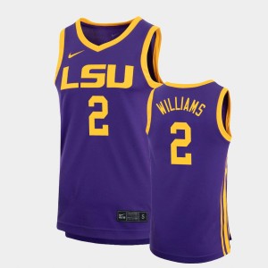 Corneilous Williams Fighting Tigers Men #2 Replica Basketball Jersey - Purple 686124-969