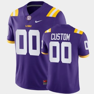 Custom Fighting Tigers Men College Football Game #00 Jersey - Purple 434408-503