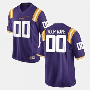 Custom Fighting Tigers College Football #00 Men's Jersey - Purple 629744-425